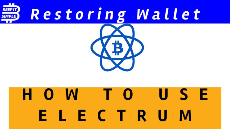 How to restore an Electrum Bitcoin Wallet