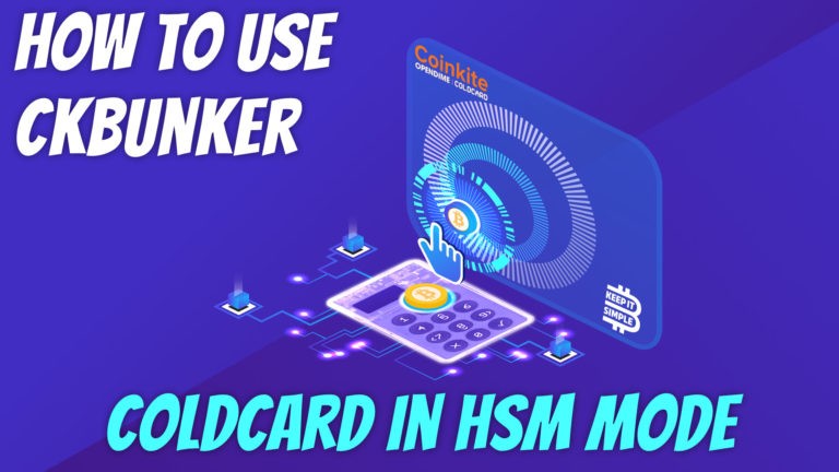 ckbunker coldcard HSM mode